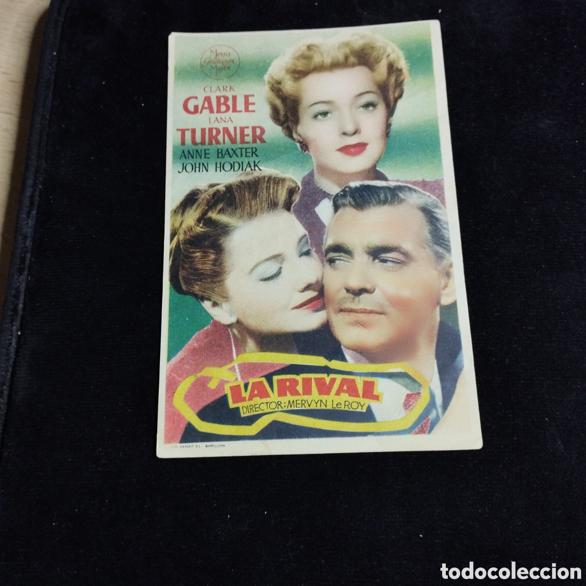 Cine: Programa de cine, sencillo. La Rival. Clark Gable. Lana Turner. Sp