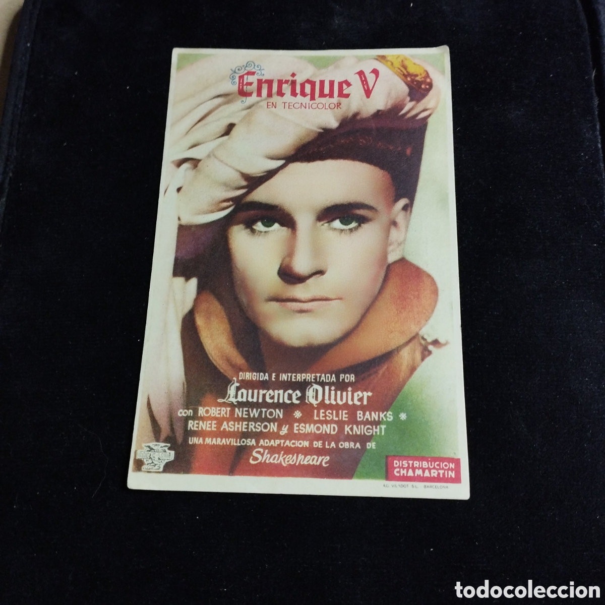 Cine: Programa de cine, sencillo. Enrique V. Laurence Olivier. Castelar y Coliseo.