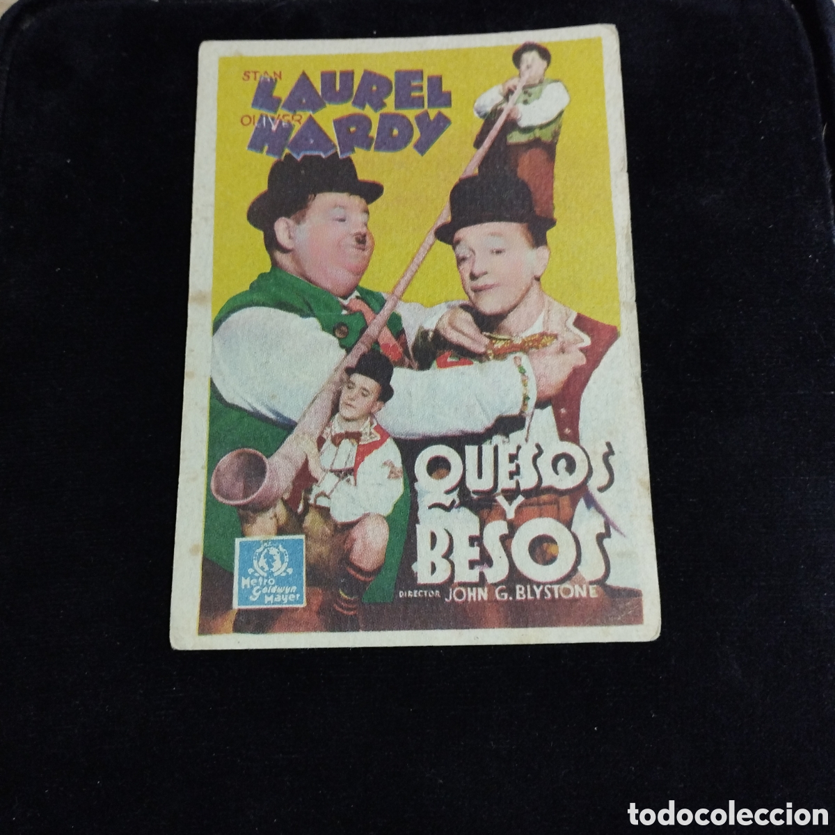 Cine: Programa de cine, sencillo. Quesos y besos. Laurel y Hardy. El gordo y el flaco. Sp