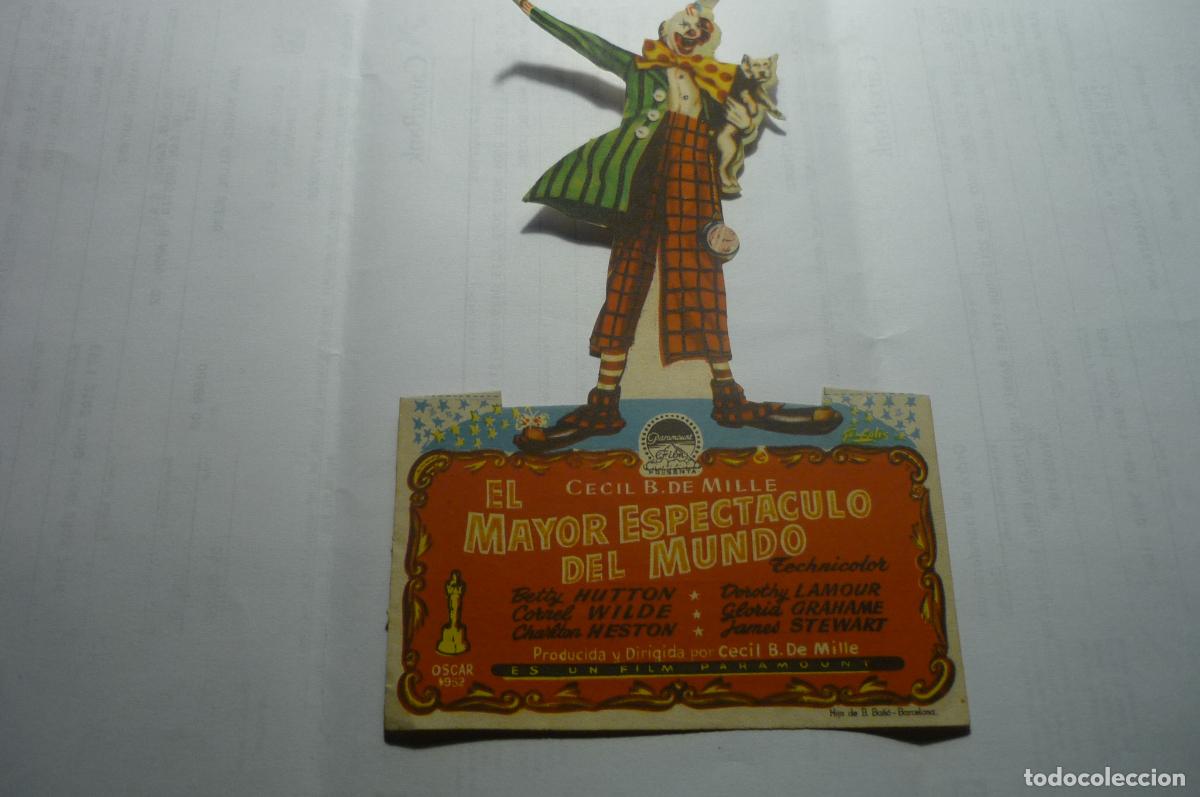 Cine: programa troquelado el mayor espectaculo mundo.-central cinema tarragona