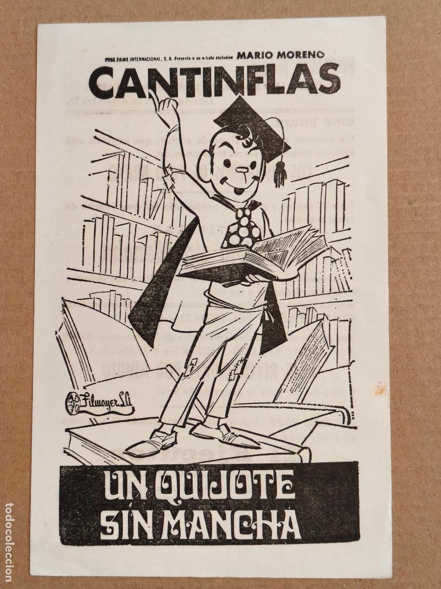 Cine: CANTINFLAS UN QUIJOTE SIN MANCHA PROGRAMA DE CINE 1972