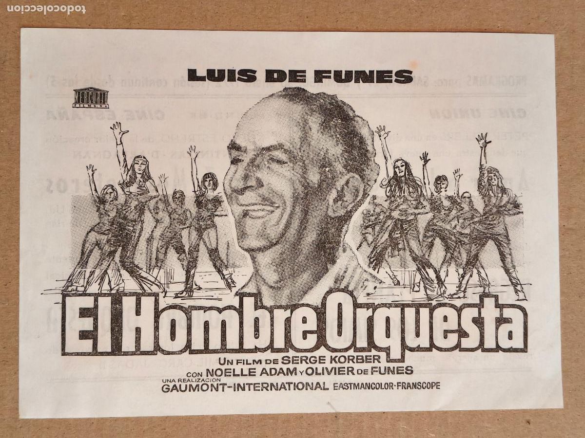Cine: EL HOMBRE ORQUESTA PROGRAMA DE CINE 1972