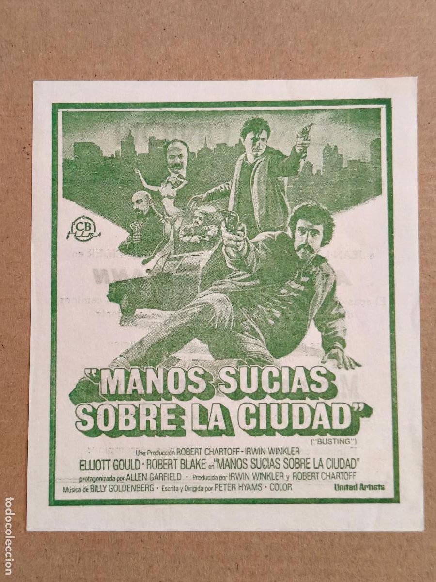 Cine: MANOS SUCIAS SOBRE LA CIUDAD PROGRAMA DE CINE 1976