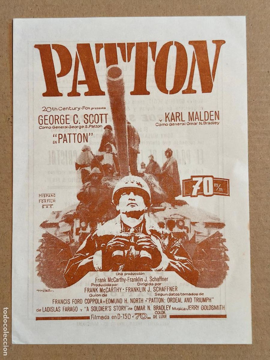 Cine: PATTON PROGRAMA DE CINE 1972