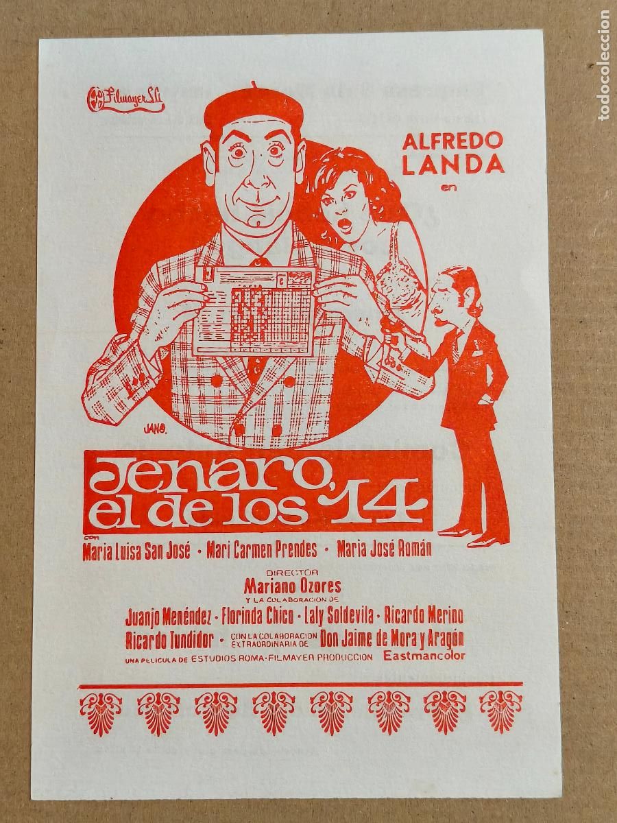 Cine: JENARO EL DE LOS 14 PROGRAMA DE CINE 1975