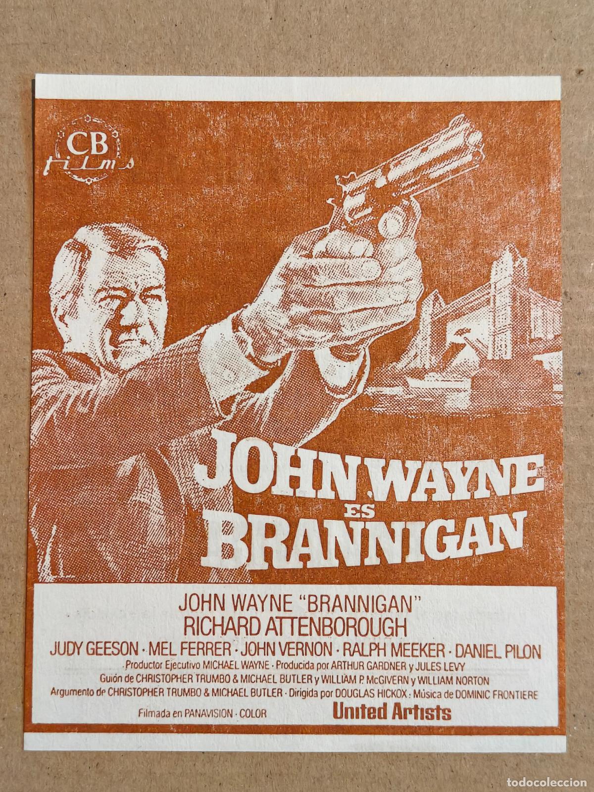 Cine: BRANIGAN JOHN WAYNE PROGRAMA DE CINE 1976