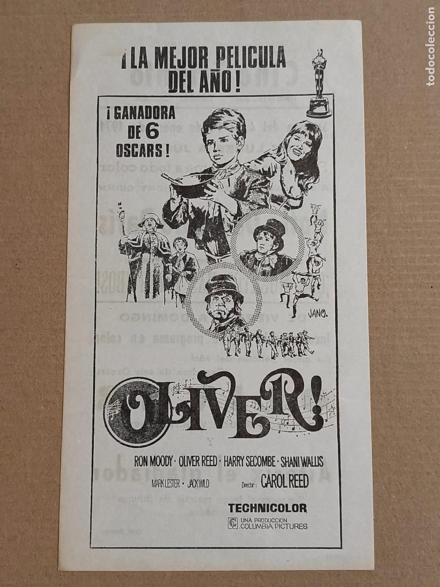Cine: OLIVER PROGRAMA DE CINE 1971