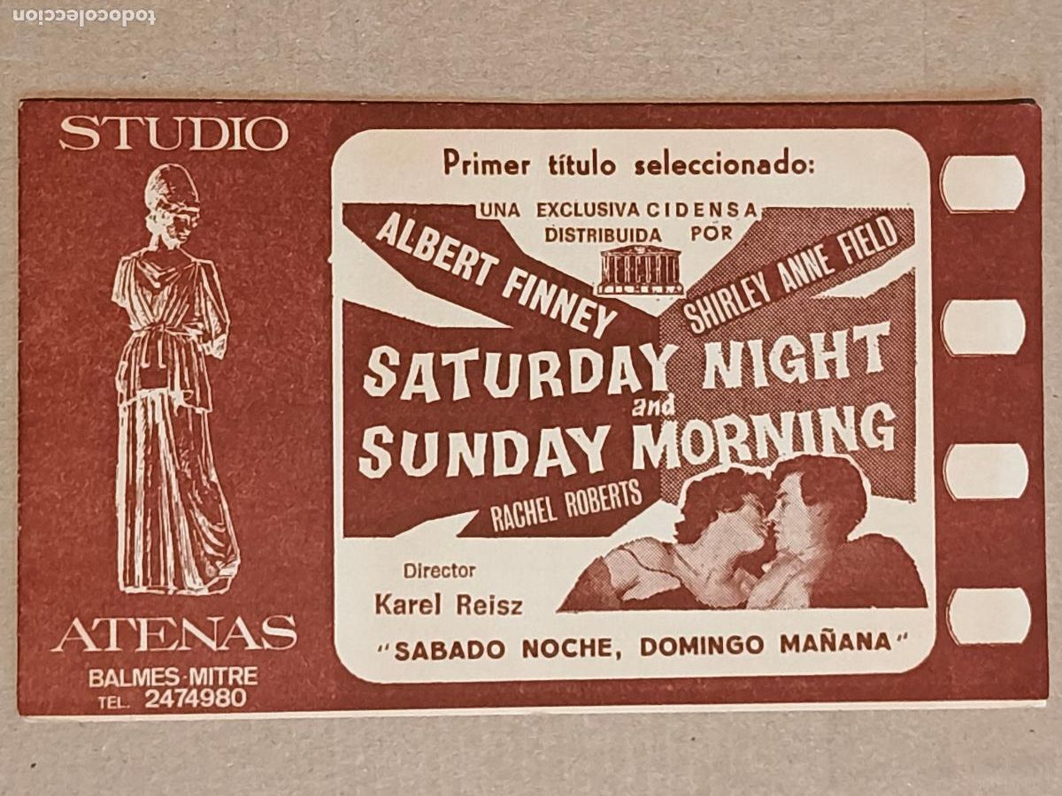 Cine: SATURDAY NIGHT PROGRAMA DE CINE STUDIO ATENAS 1967