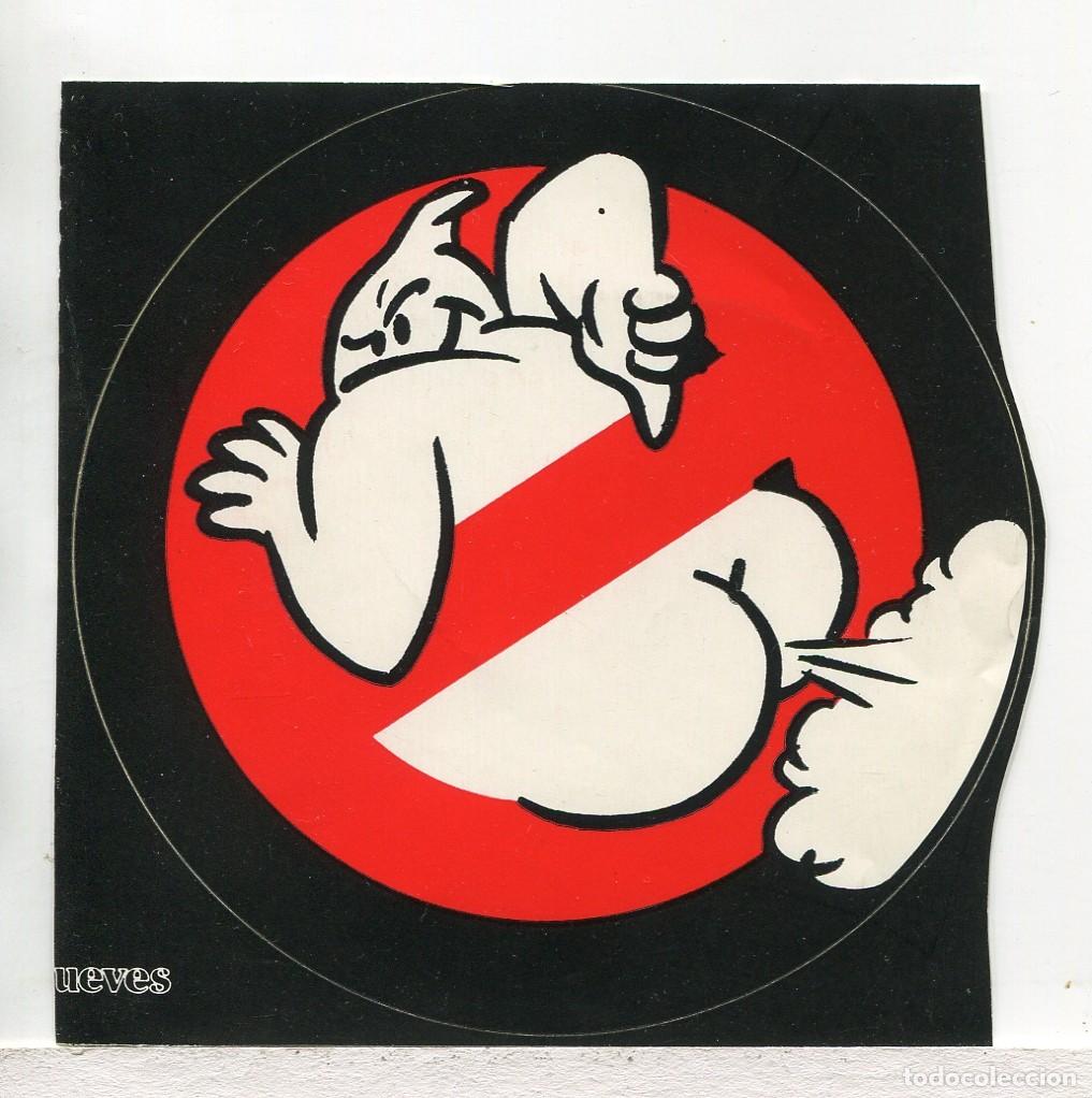 Cine: LOS CAZAFANTASMAS, con Bill Murray. 11,5 X 11,5 cms. PEGATINA.