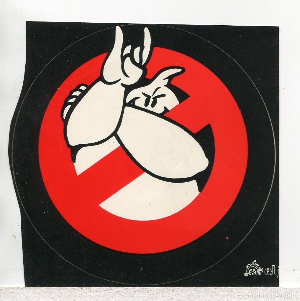 Cine: LOS CAZAFANTASMAS, con Bill Murray. 11,5 X 11,5 cms. PEGATINA.