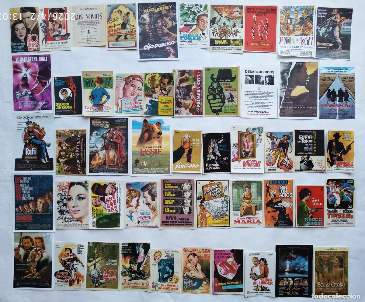 Cine: 50 PROGRAMAS VARIADOS, LOTE N&ordm; 20. ( 12 CON EL DORSO IMPRESO).