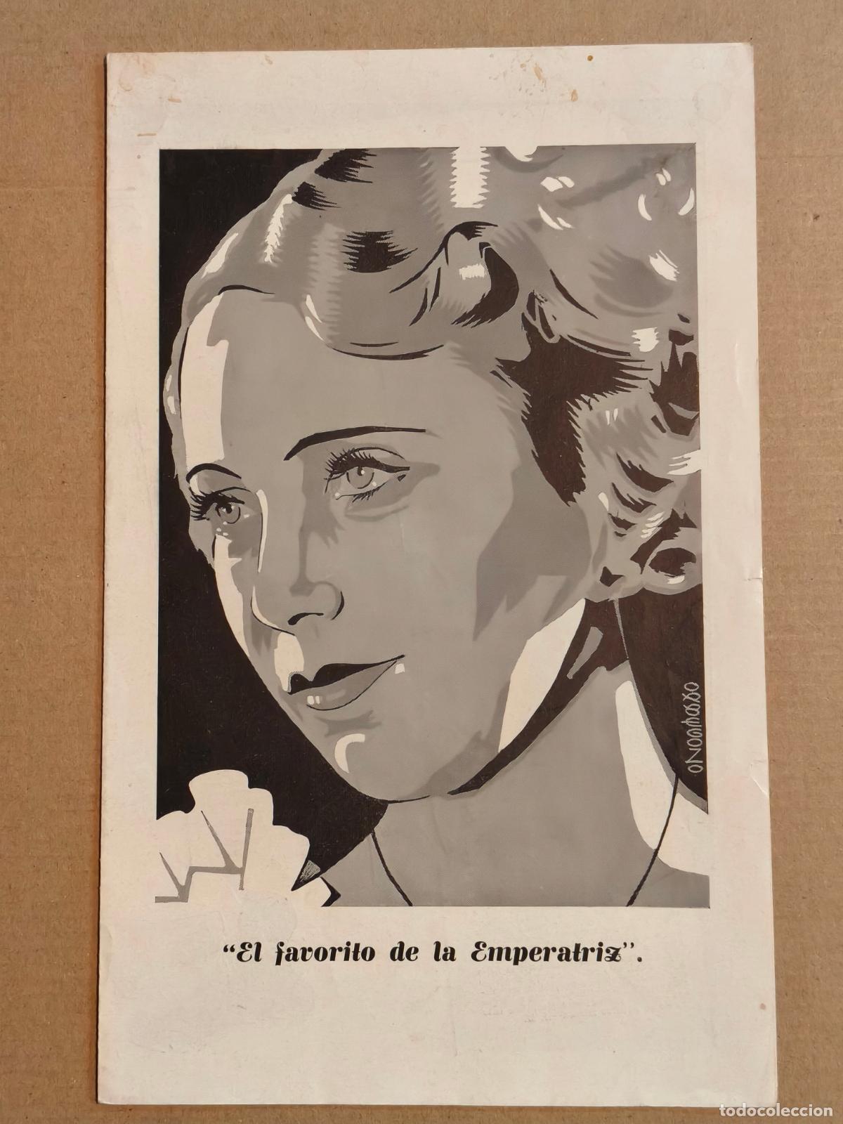 Cine: EL FAVORITO DE LA EMPERATRIZ PROGRAMA DE CINE 1937