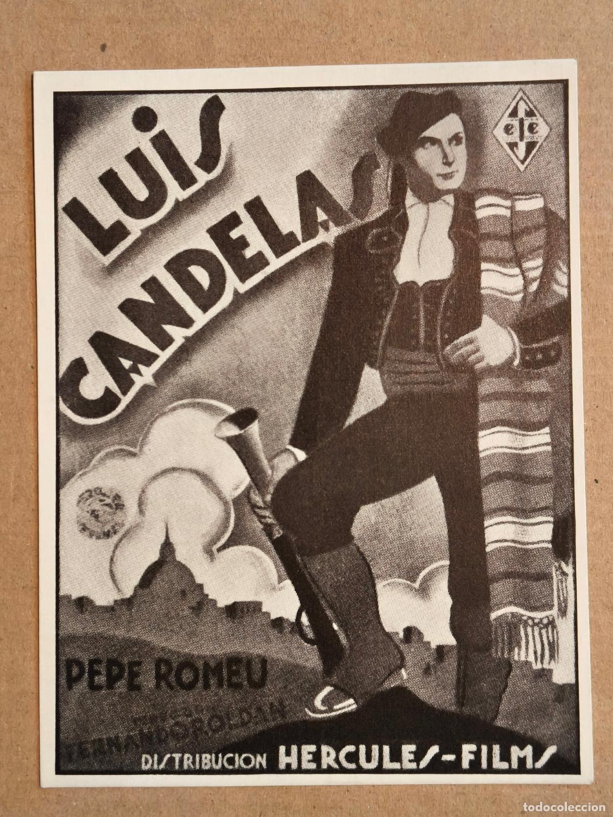 Cine: LUIS CANDELAS PROGRAMA DE CINE 1936