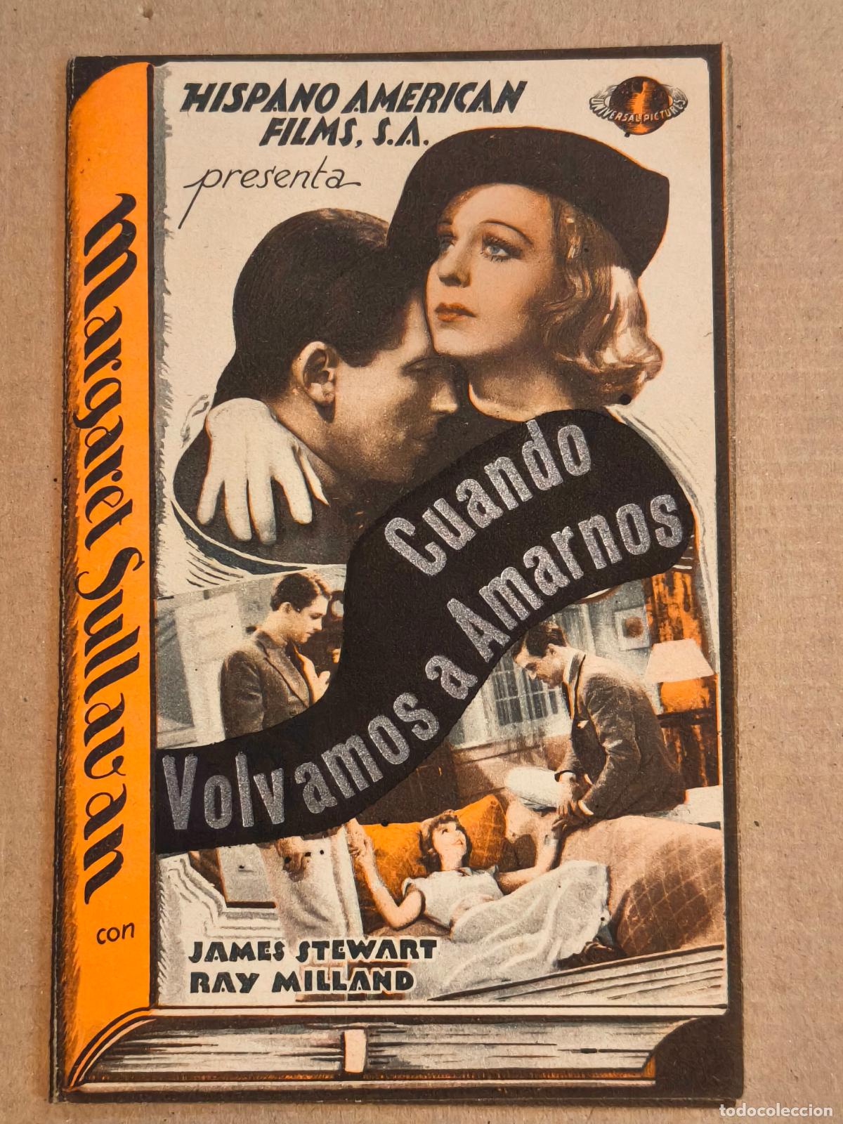 Cine: CUANDO VOLVAMOS A AMARNOS JAMES STEWART PROGRAMA DE CINE 1940