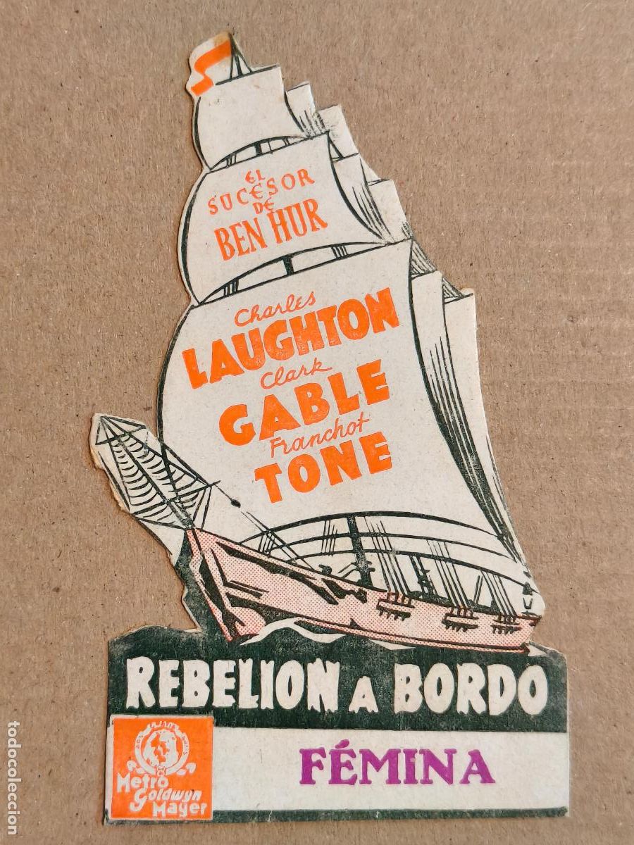 Cine: REBELION A BORDO PROGRAMA DE CINE TROQUELADO 1936
