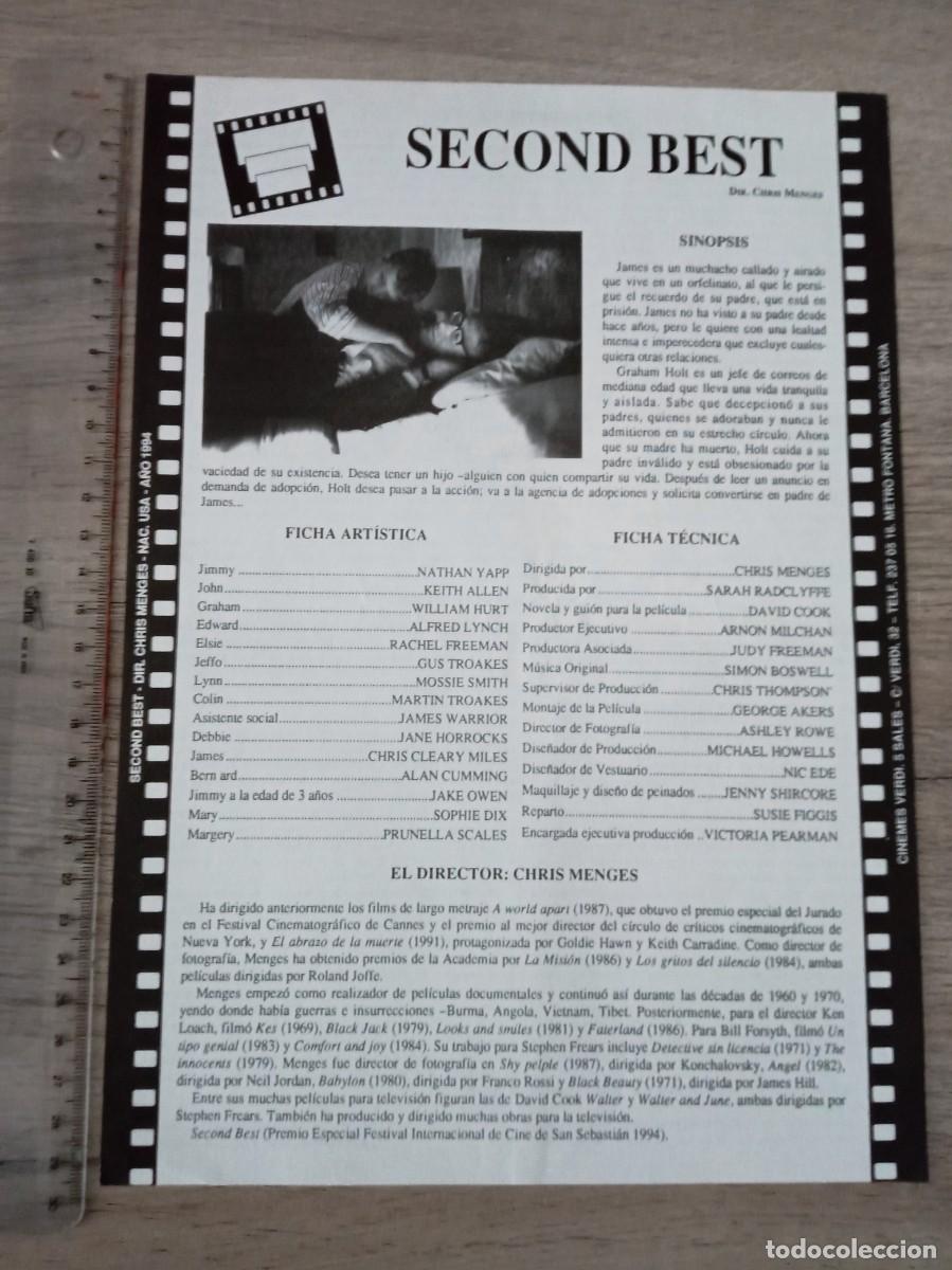 Cine: SECOND BEST, CHRIS MENGES, CINEMES VERDI, 1994 - Foto 1