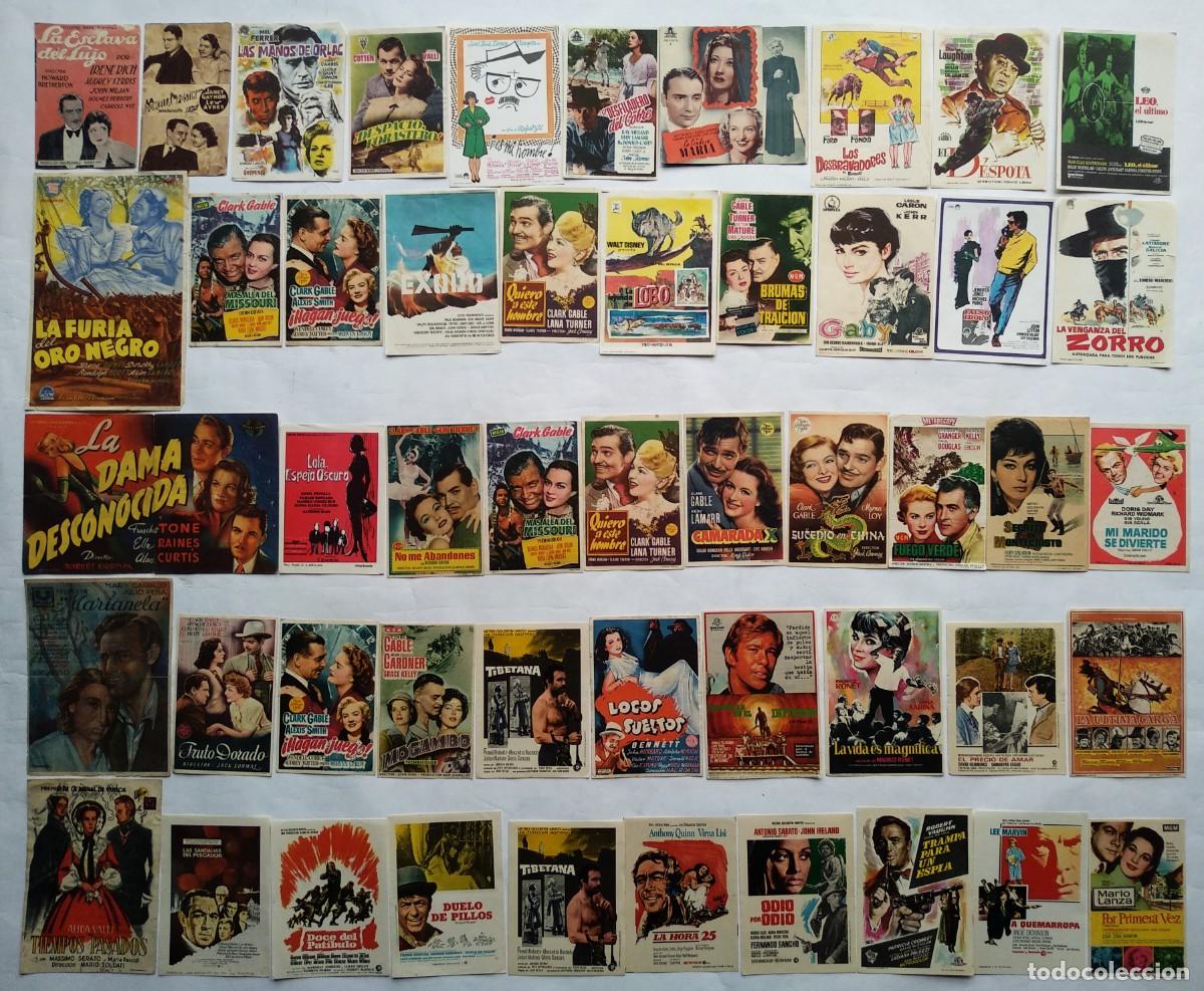 Cine: 50 PROGRAMAS VARIADOS, LOTE N&ordm; 256. ( 9 CON EL DORSO IMPRESO).