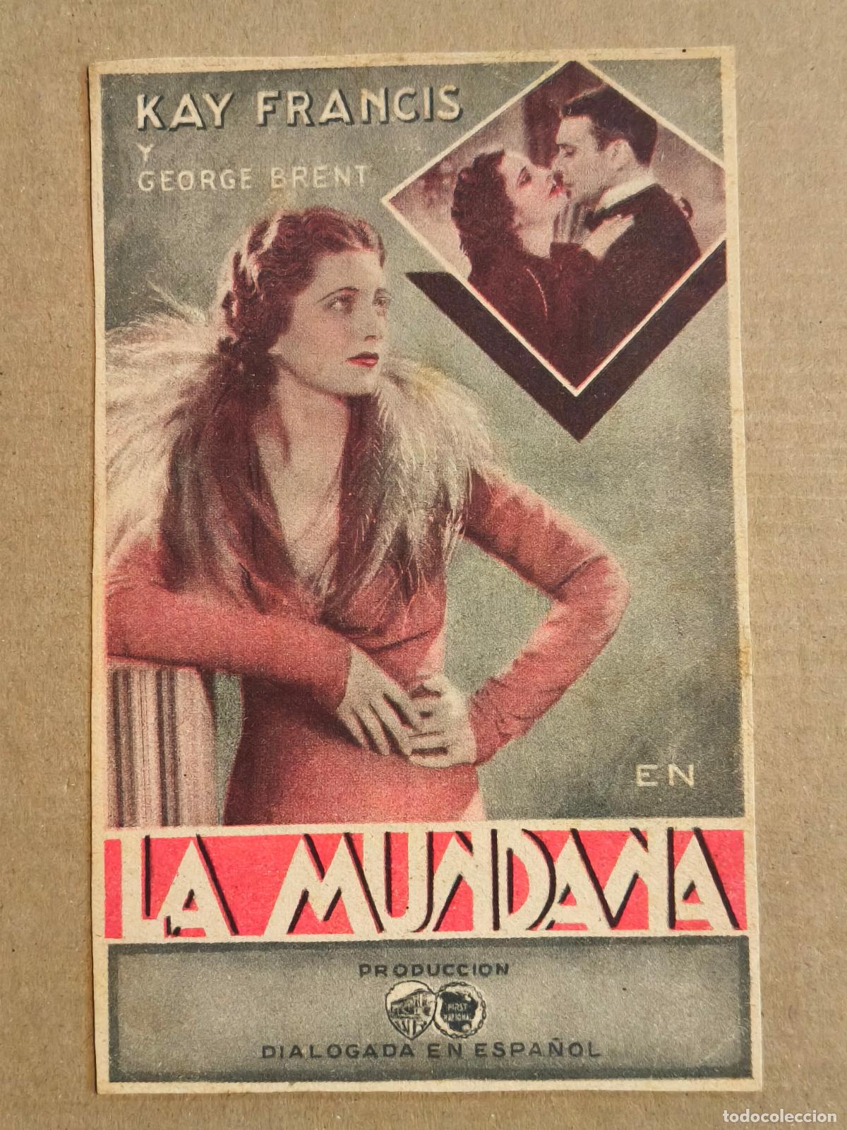 Cine: MUNDANA PROGRAMA DE CINE 1934