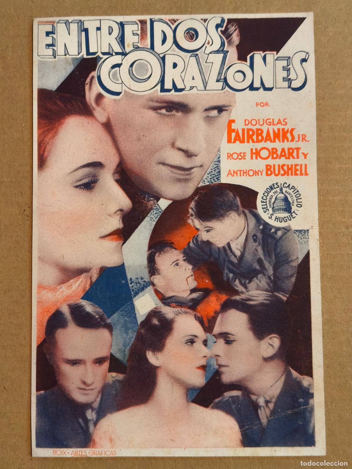 Cine: ENTRE DOS CORAZ&Oacute;NES PROGRAMA DE CINE 1934