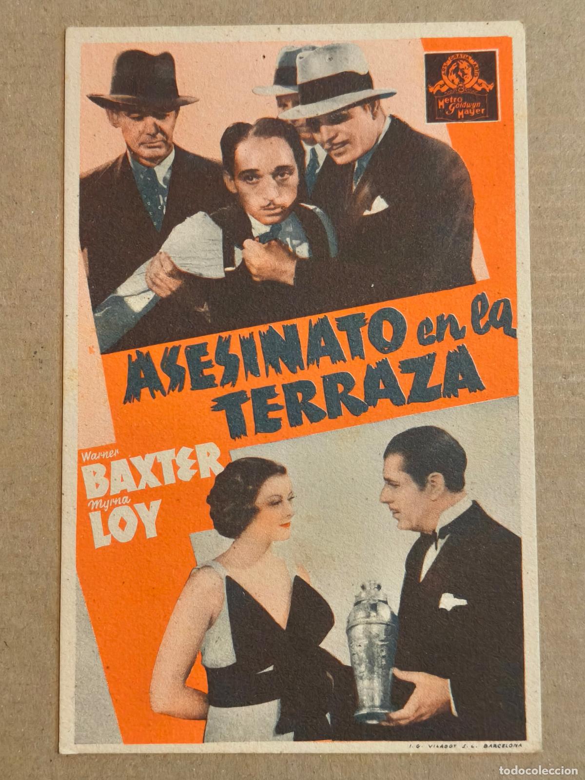 Cine: MIRNA LOY ASESINATO EN LA TERRAZA PROGRAMA DE CINE 1935