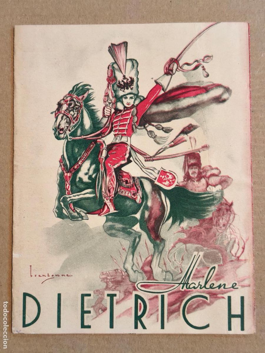 Cine: MARLENE DIETRICH PROGRAMA DE CINE FRANCES 1934