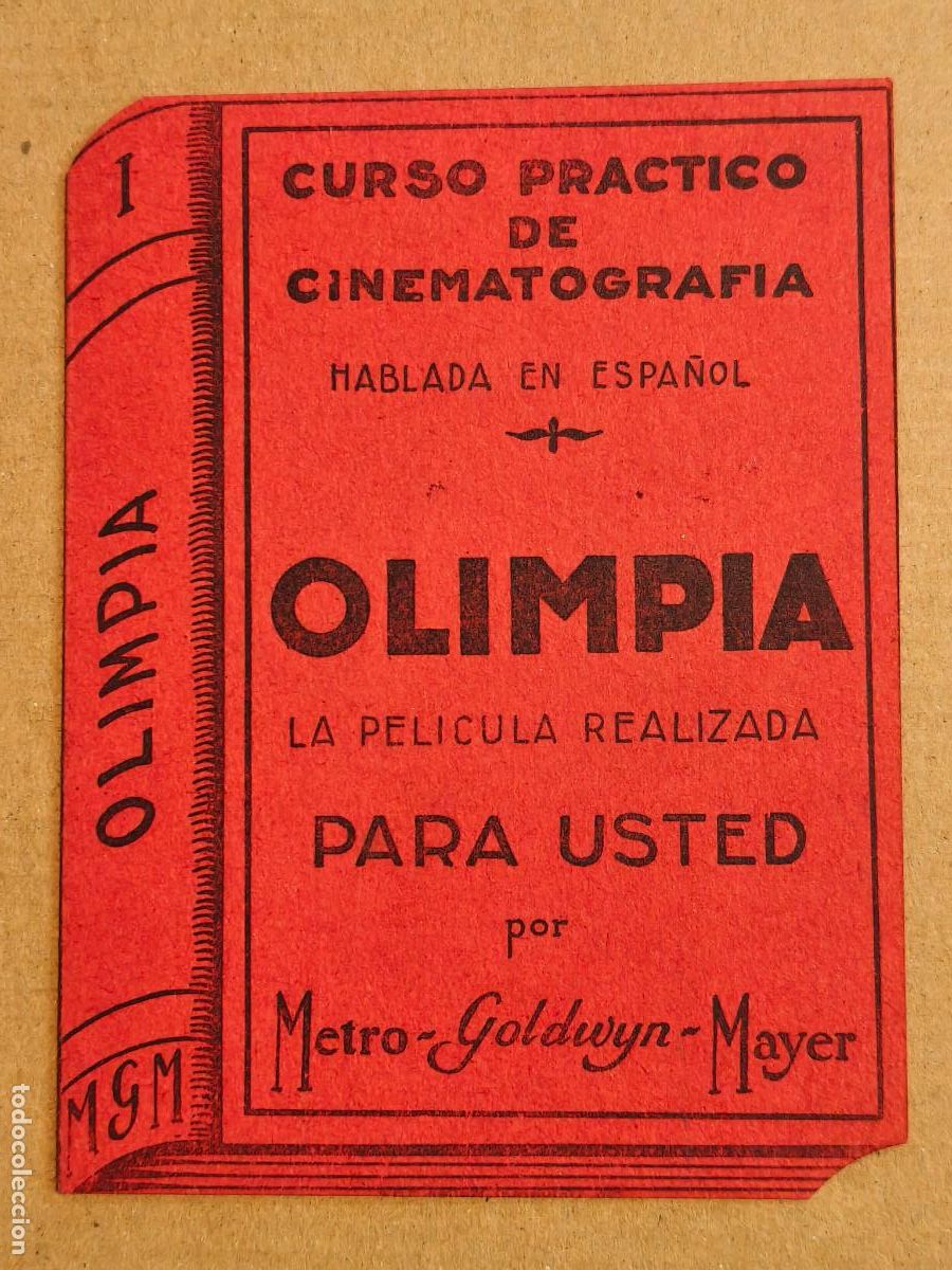 Cine: OLIMPIA PROGRAMA DE CINE TROQUELADO 1930