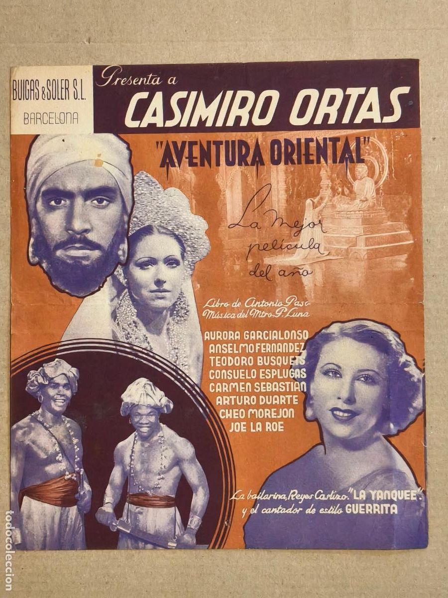 Cine: AVENTURA ORIENTAL PROGRAMA DE CINE 1936