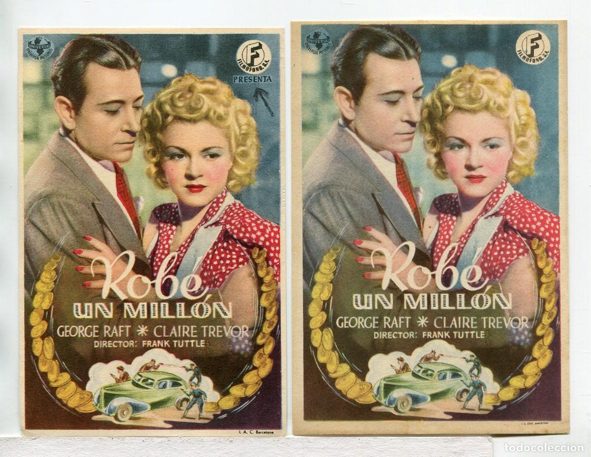 Cine: ROB&Eacute; UN MILL&Oacute;N, con George Raft.
