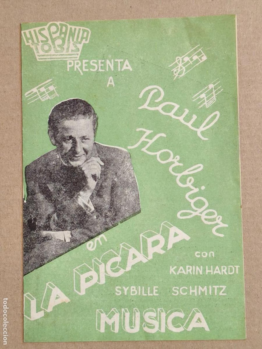 Cine: LA PICARA MUSICA PROGRAMA DE CINE 1940