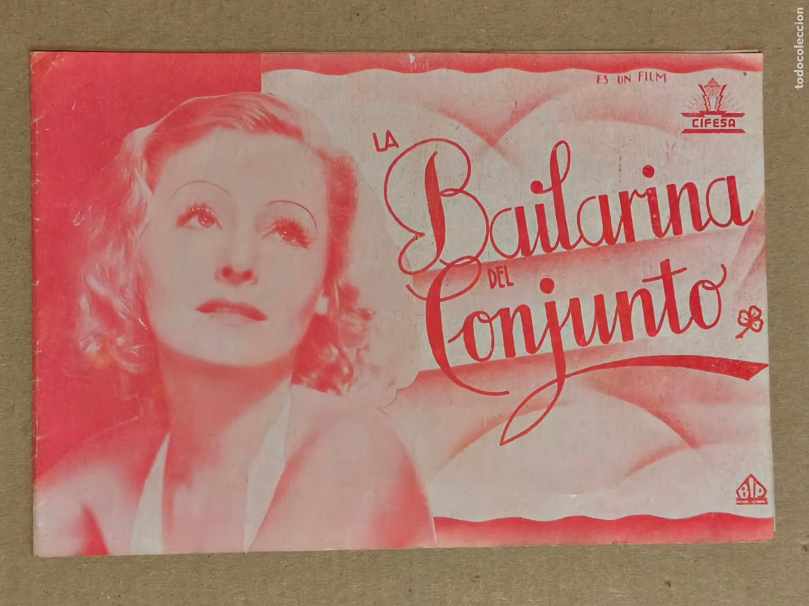 Cine: LA BAILARINA DE CONJUNTO PROGRAMA DE CINE 1936