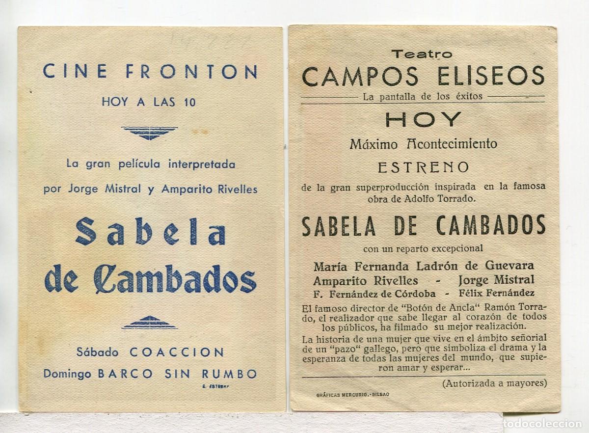 Cine: SABELA DE CAMBADOS, con Jorge Mistral. - Foto 2