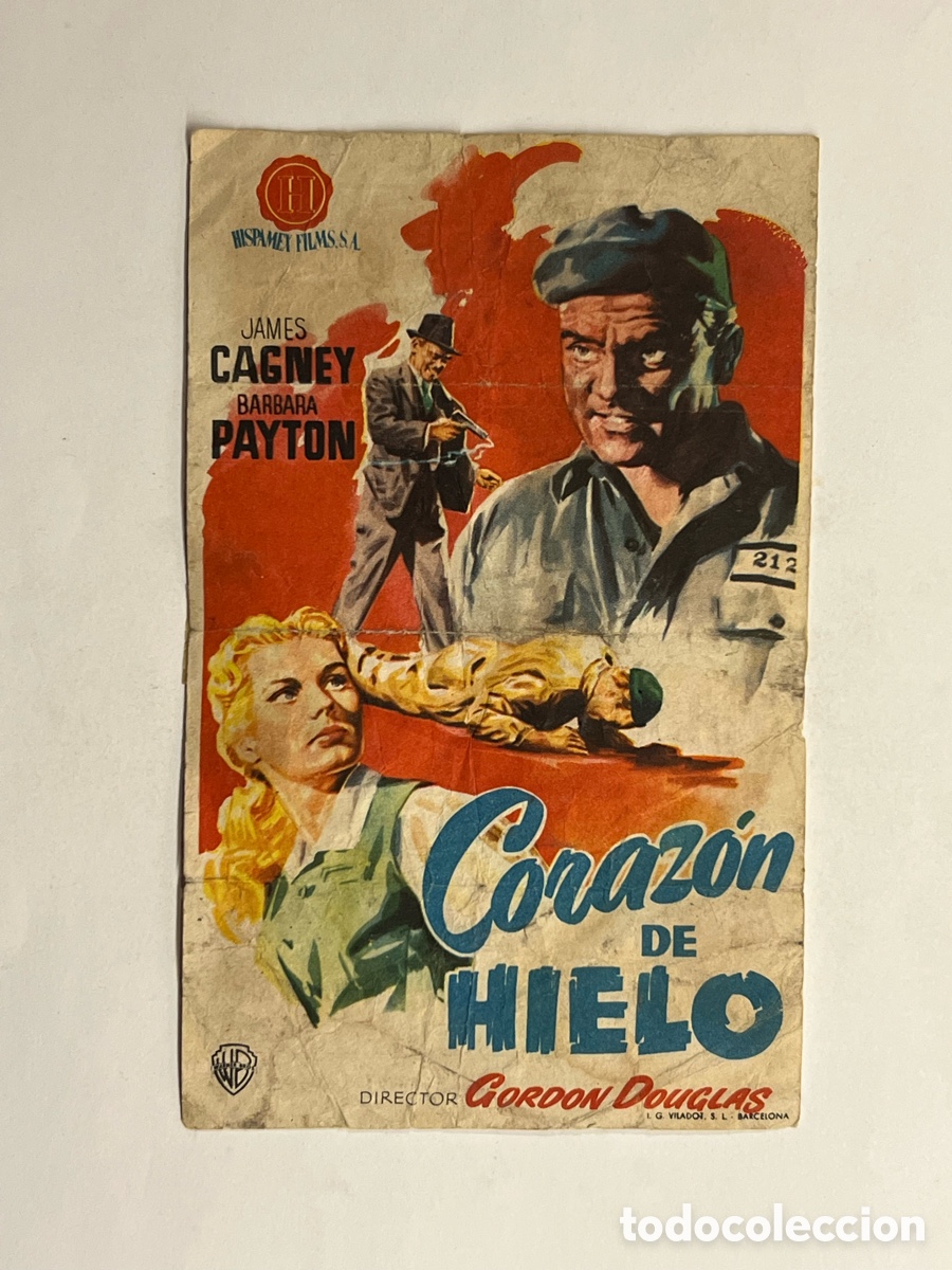 Cine: FOYOS. Cinema Espa&ntilde;a. Folleto de mano Coraz&oacute;n de hielo (h.1950?) DESLUCIDO !!!!