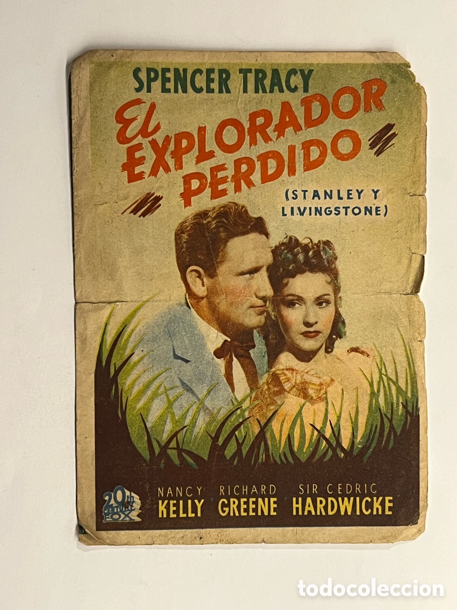 Cine: CINE IDEAL BENIGANIM.. Programa doble El Explorador perdido, Spencer Tracy (a.1945) DESLUCIDO
