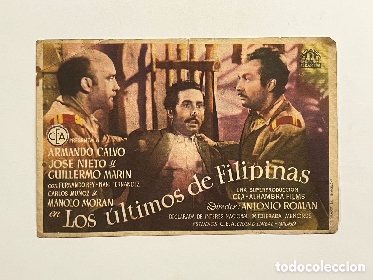 Cine: GRAO - VALENCIA Cine Musical. Los &uacute;ltimos de Filipinas - Armando Calvo, Jos&eacute; Nieto (a.1946)