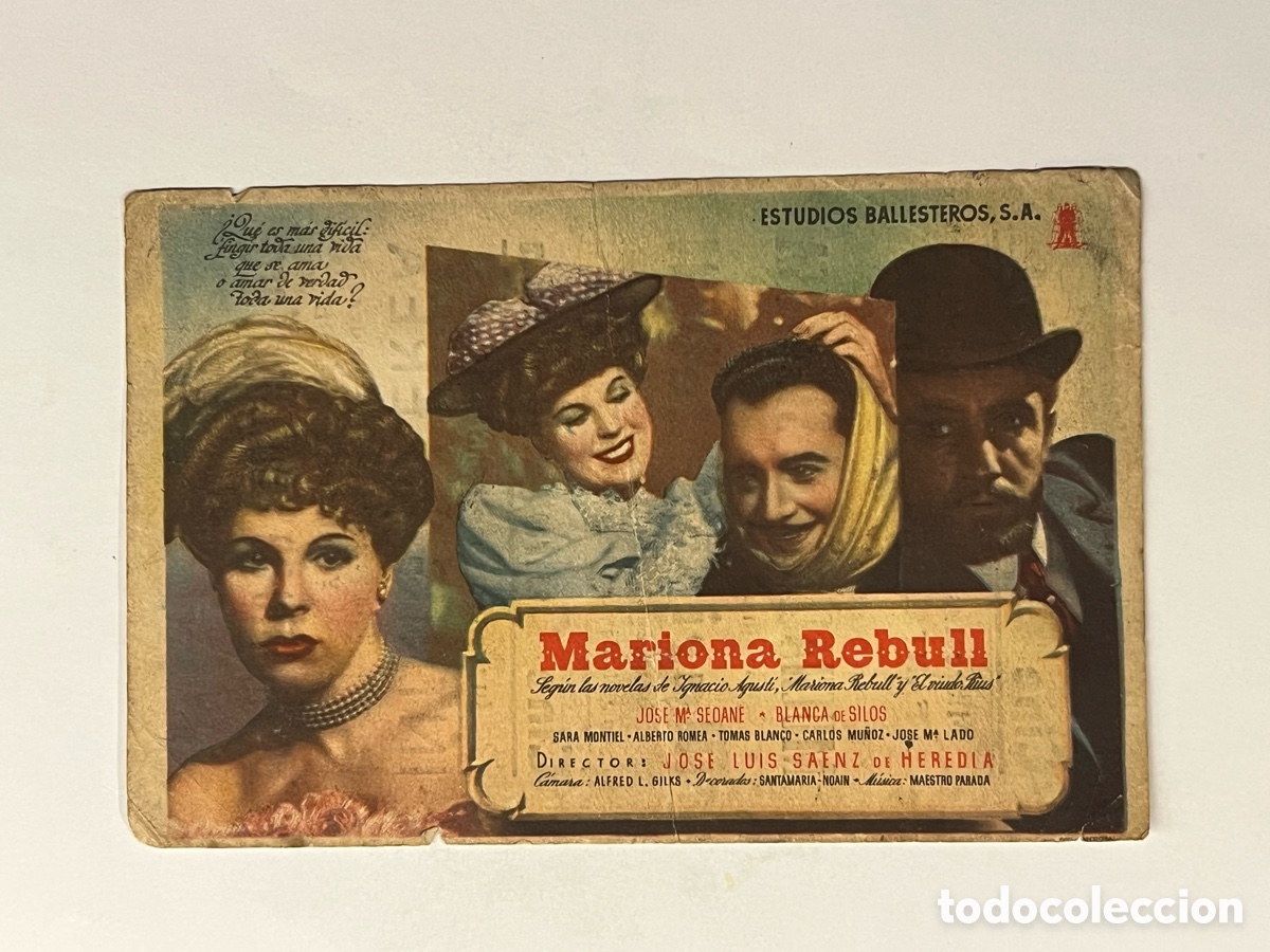 Cine: MISLATA (Valencia) CINE ESPA&Ntilde;OL.. Programa de mano. MARIONA REBULL (a.1947) Deslucido&hellip;