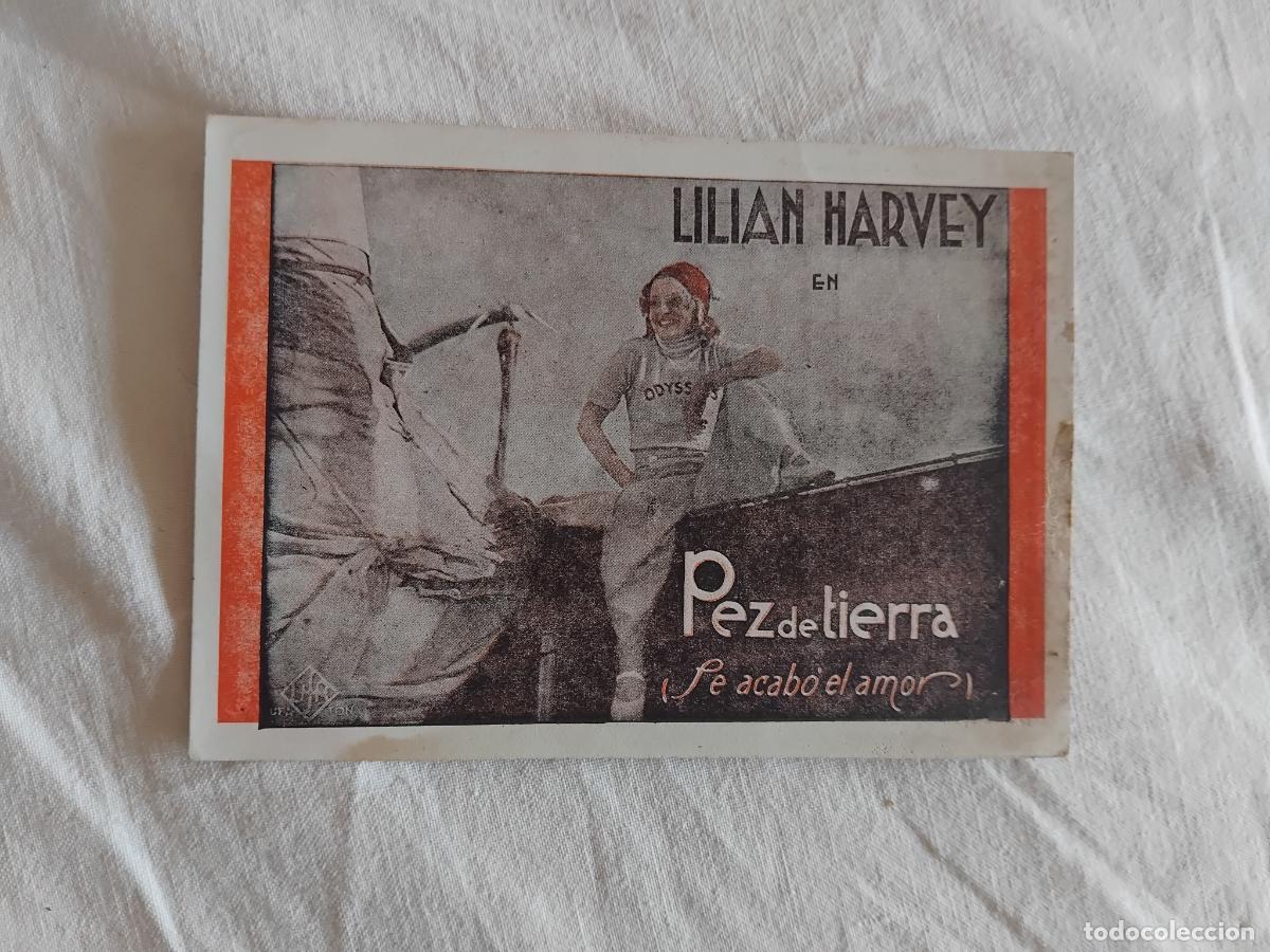 Cine: PROGRAMA DE CINE - LILIAN HARVEY EN PEZ DE TIERRA SE ACABO EL AMOR - TARJETA - OLIMPA HUESCA 1932