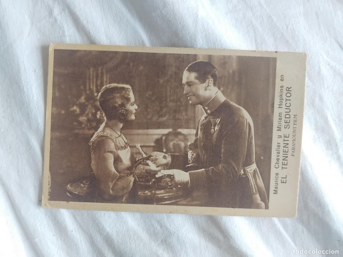 Cine: PROGRAMA DE CINE POSTAL CARTON EL TENIENTE SEDUCTOR MAURICE CHEVALIER Y MIRIAM HOPKINS.