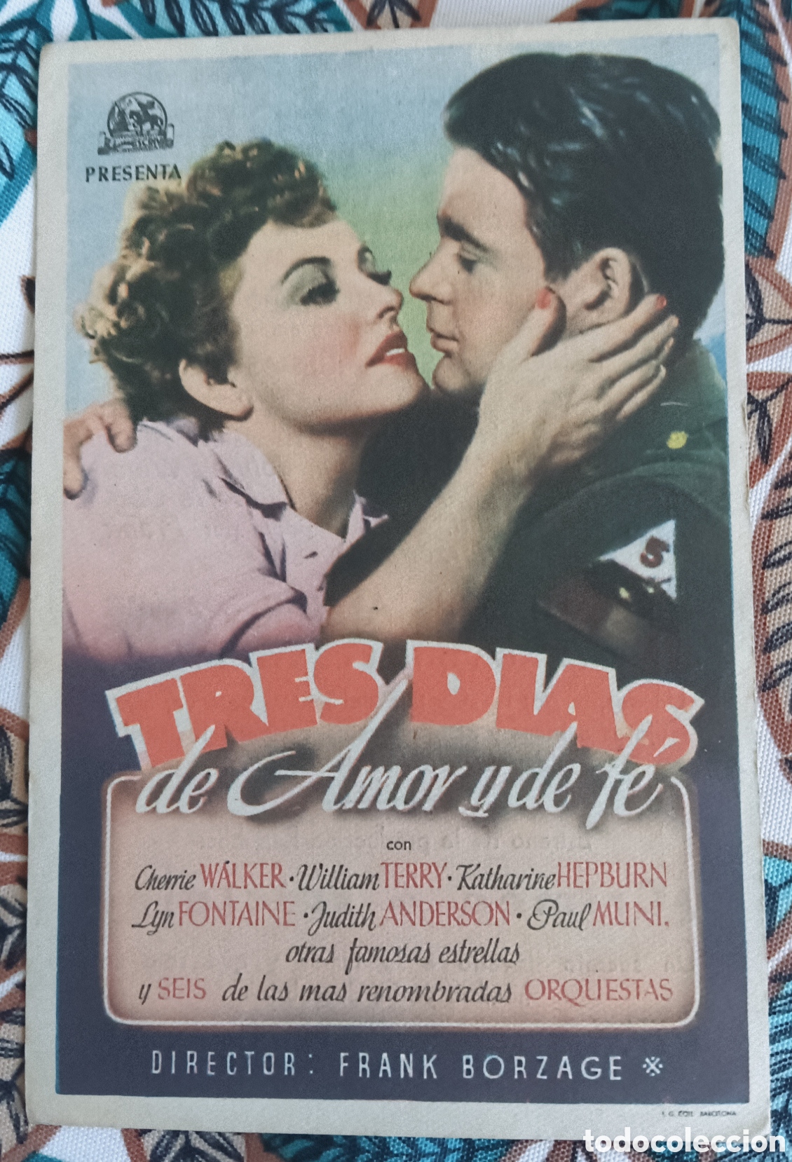 Cine: TRES DIAS DE AMOR Y DE F&Eacute; - KATHARINE HEPBURN, CHERRIE WALKER, WILLIAM TERRY- CON PUBLICIDAD