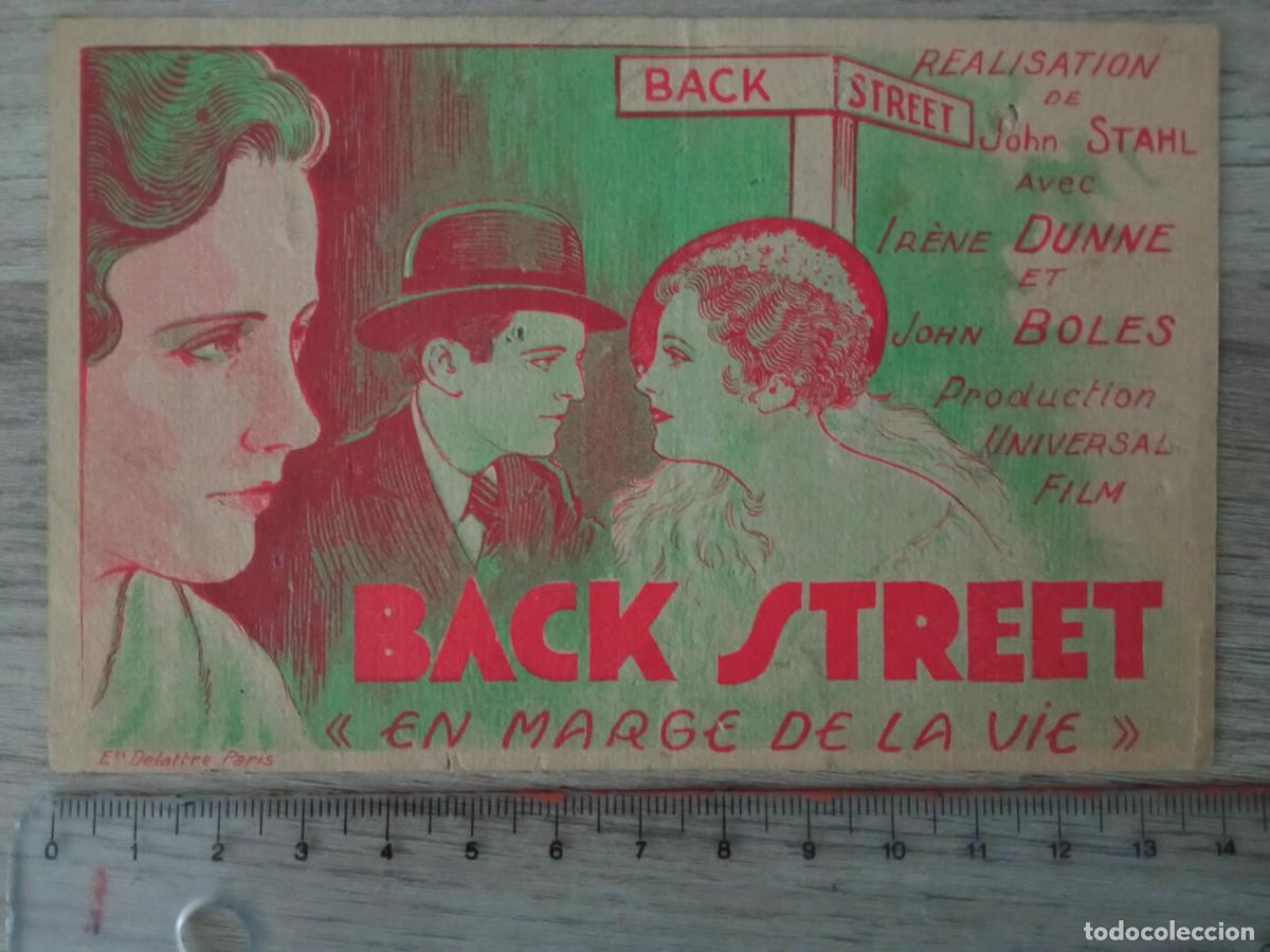Cine: BACK STREET (EN ESPA&Ntilde;A LA USURPADORA), IRENE DUNNE, PROGRAMA FRANCES DE VINAY, FRANCIA