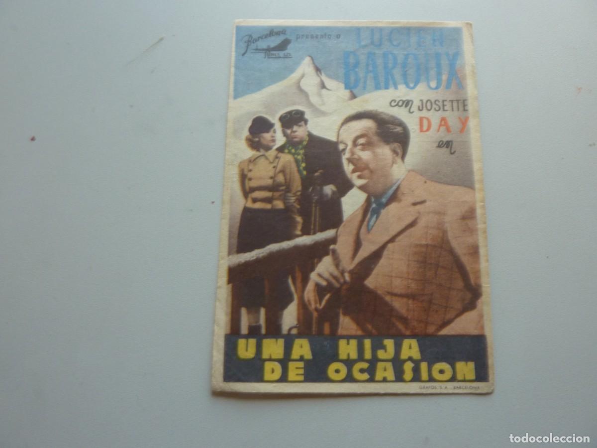 Cine: Folleto de cine UNA HIJA DE OCASION con publicidad