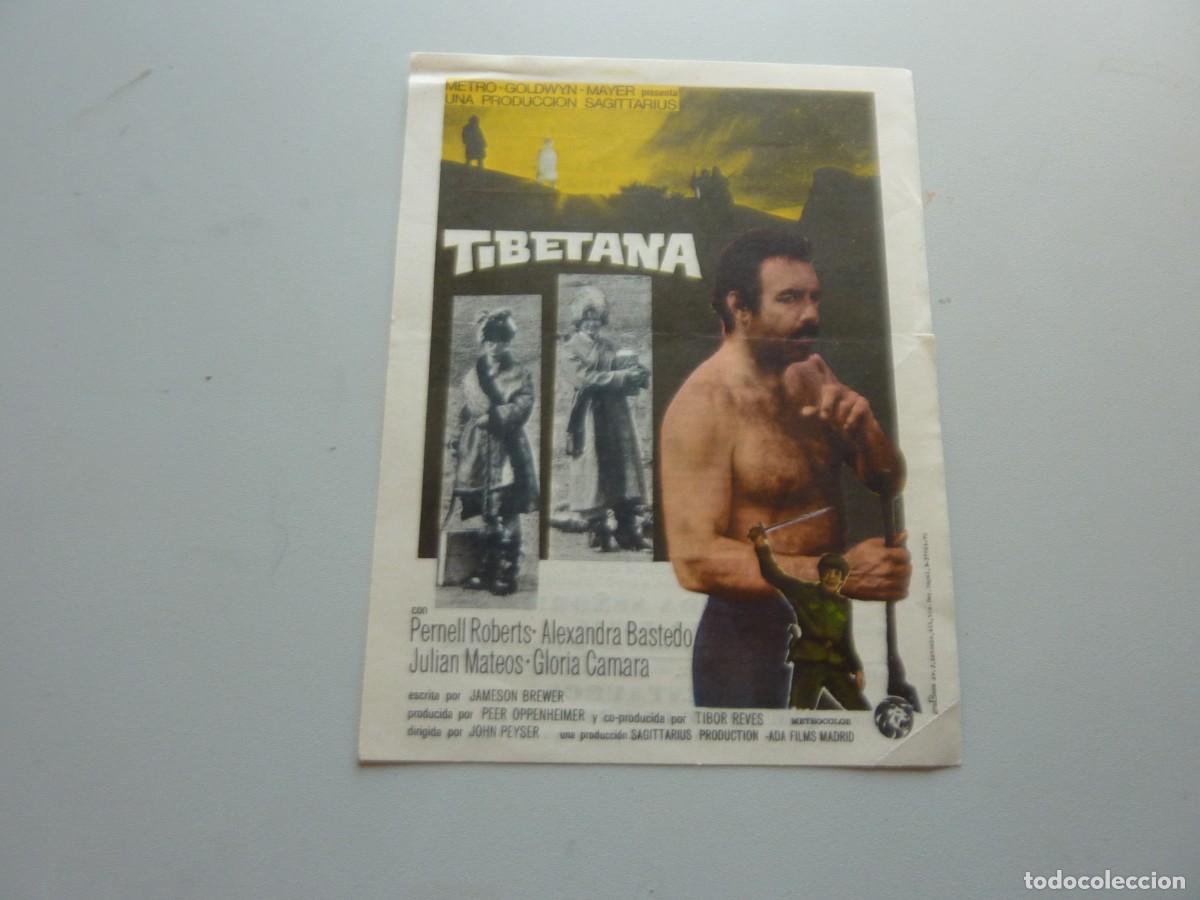 Cine: Folleto de cine TIBETANA con publicidad