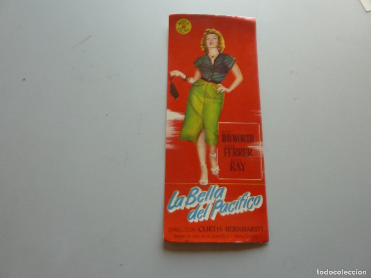 Cine: Folleto de cine LA BELLA DEL PACIFICO con publicidad