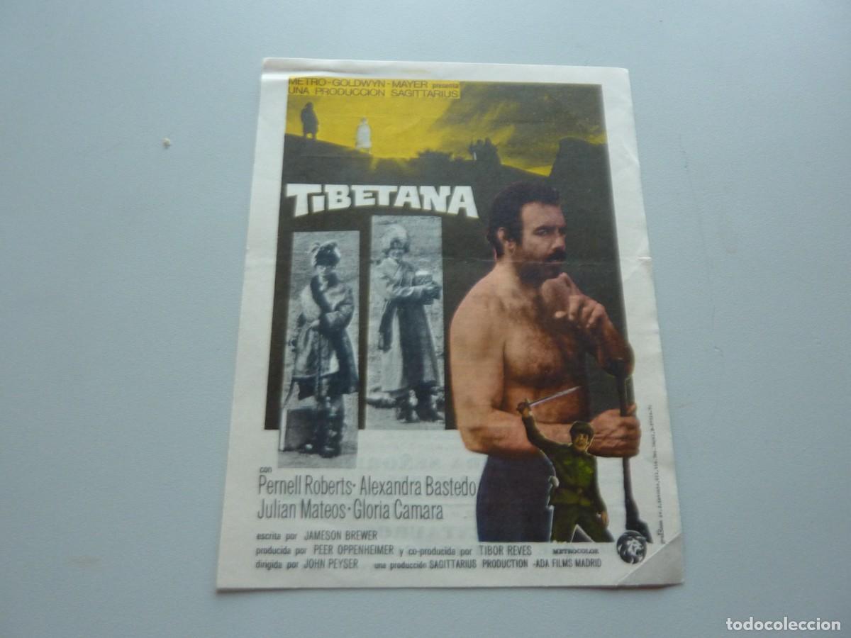 Cine: Folleto de cine TIBETANA con publicidad