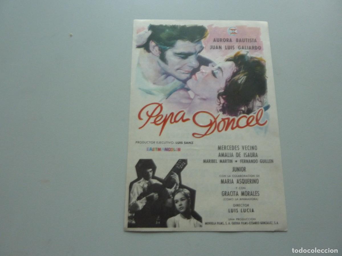 Cine: Folleto de cine PEPE DONCEL con publicidad