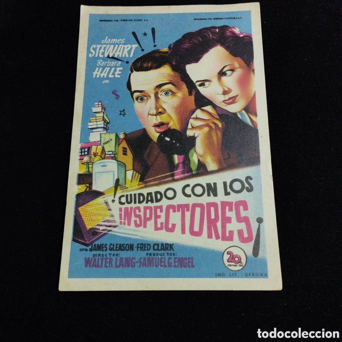 Cine: Programa de cine, sencillo. &iexcl;Cuidado con los inspectores!. James Stewart. Barbara Hale. Sp