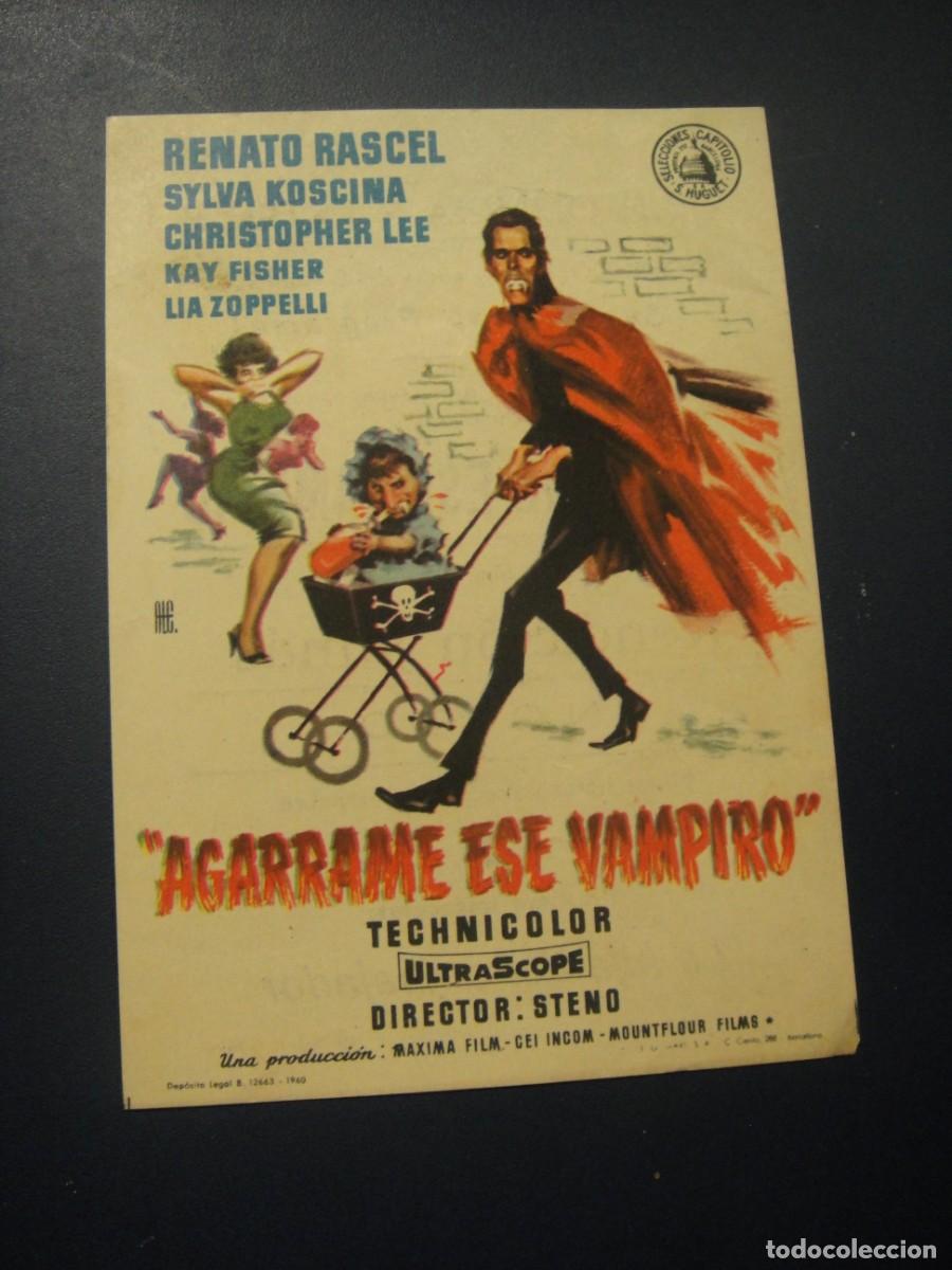 Cine: agarrama ese vampiro - folleto de mano , cine olimpia - la bisbal