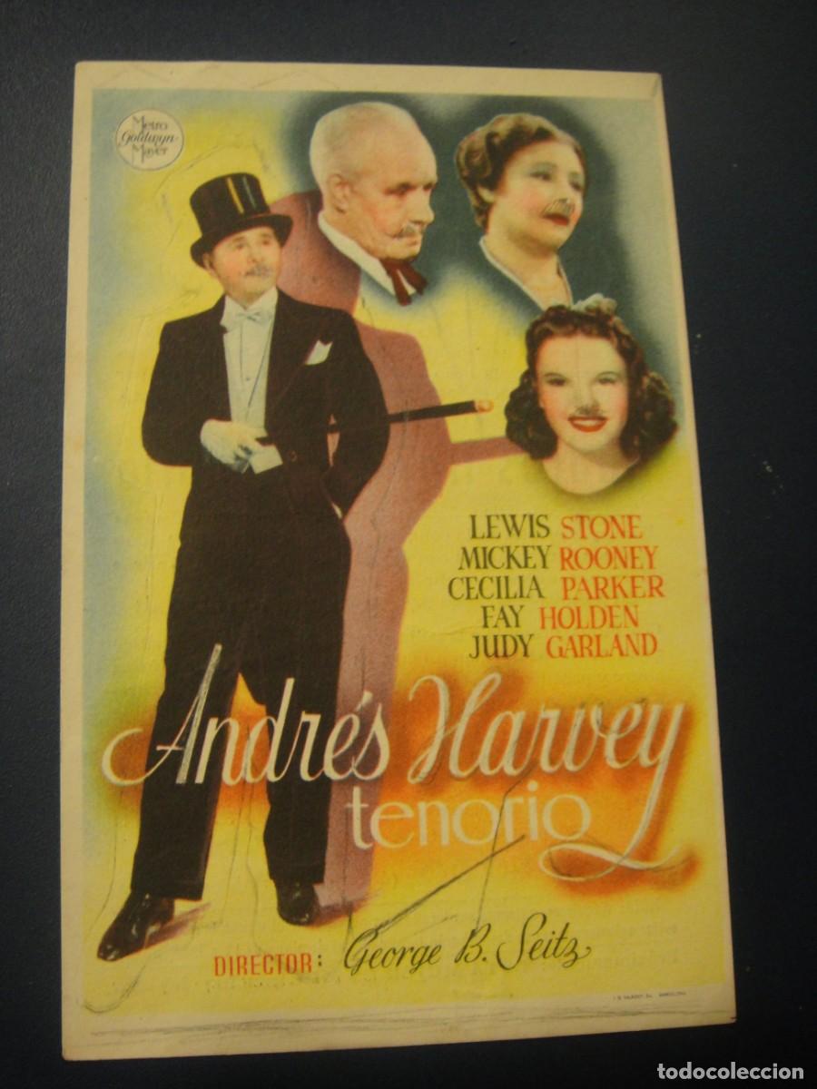 Cine: andres harvey tenorio - folleto de mano , publicidad cine casino , masnou