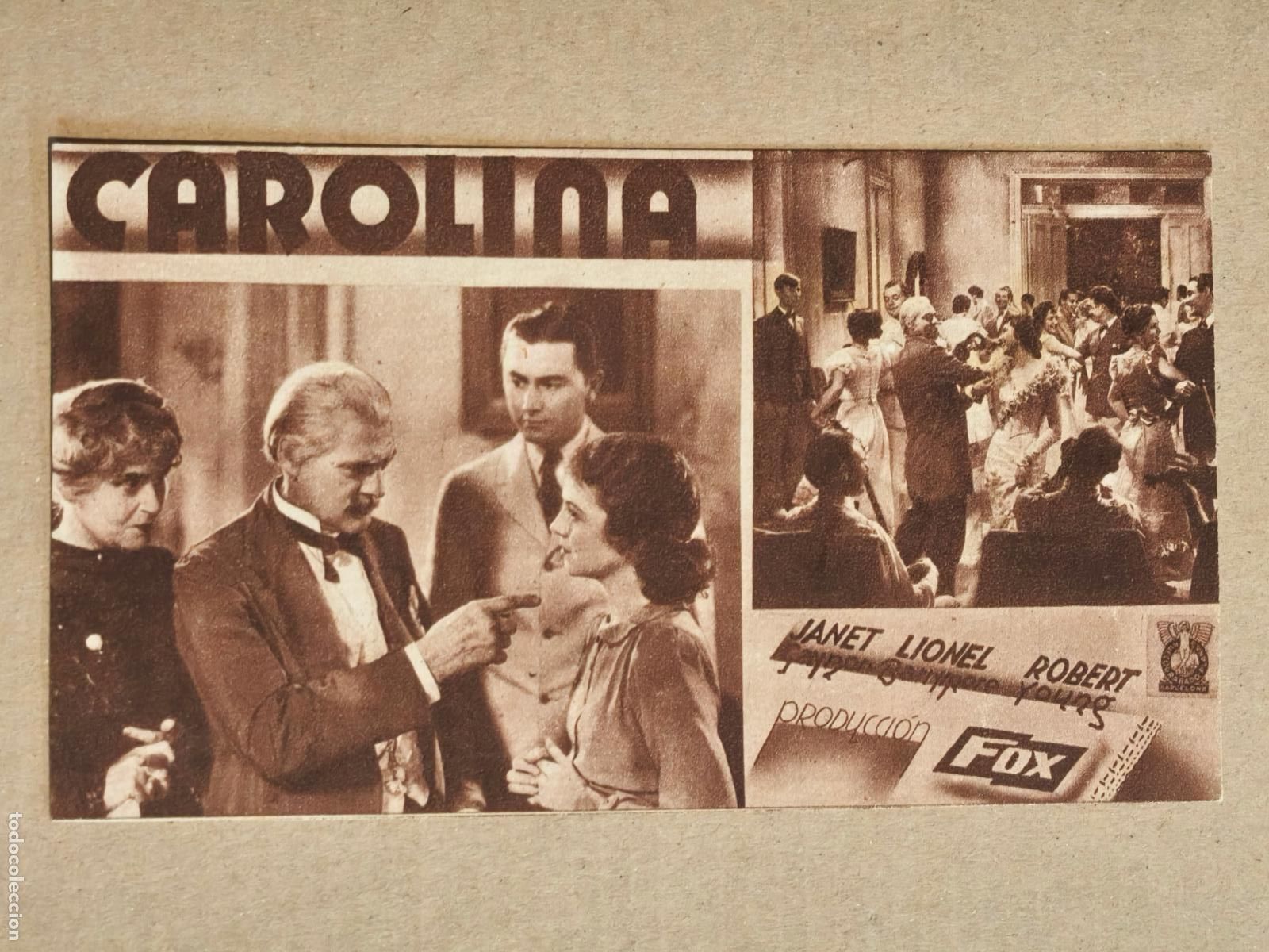 Cine: CAROLINA PROGRAMA DE CINE 1934