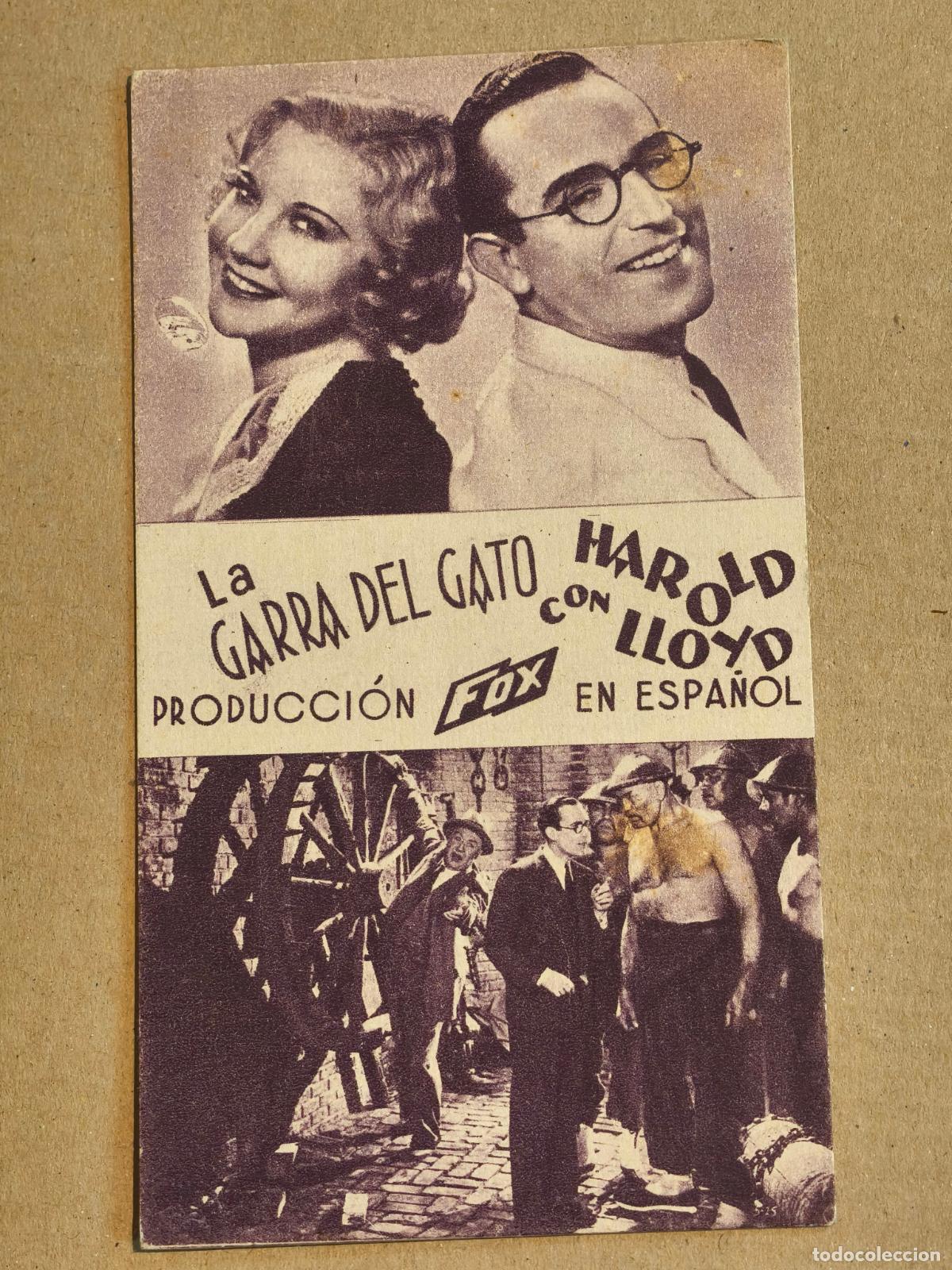 Cine: HAROLD LLOYD LA GARRA DEL GATO PROGRAMA DE CINE 1935