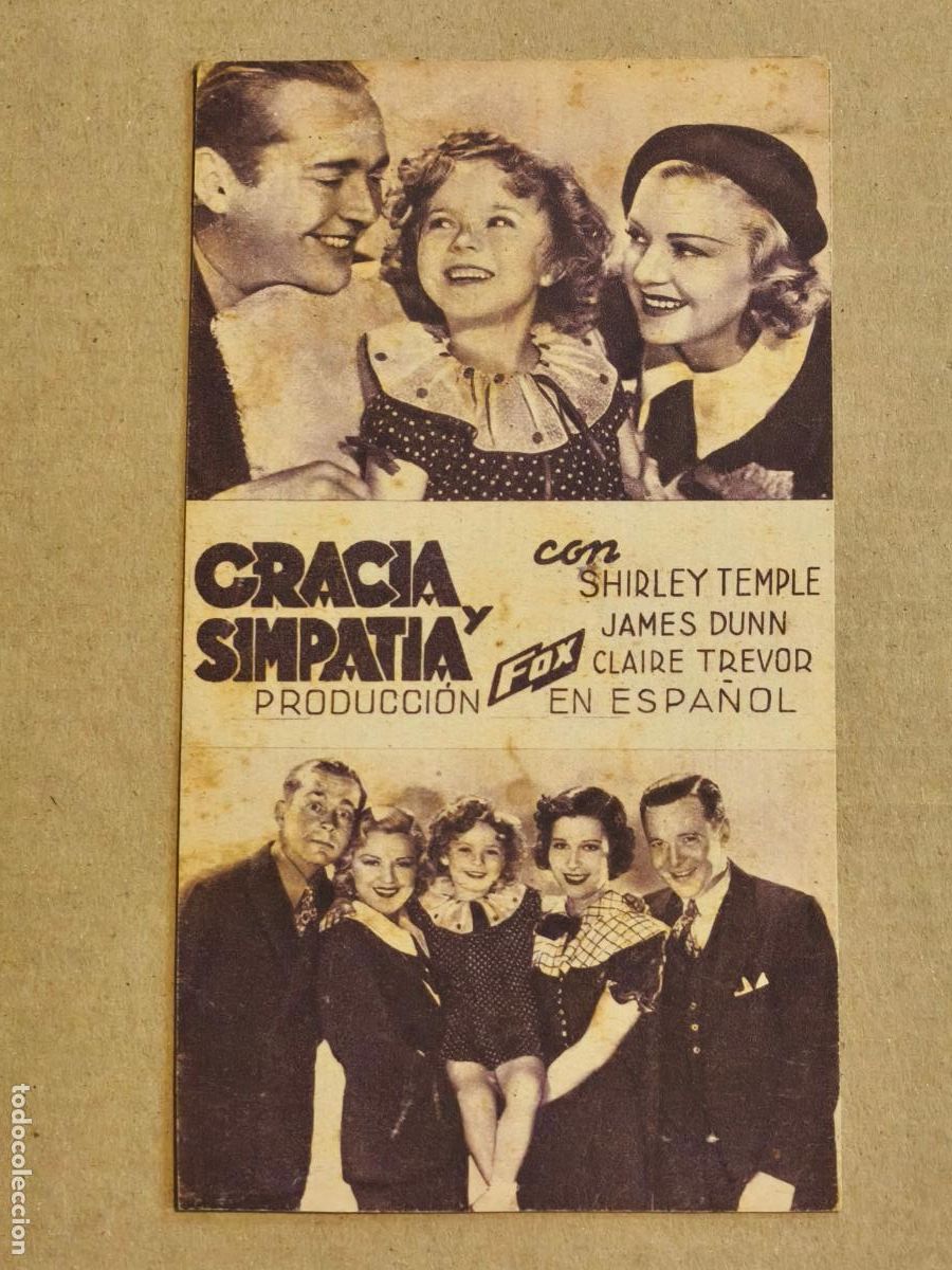 Cine: SHIRLEY TEMPLE GRACIA Y SIMPAT&Iacute;A PROGRAMA DE CINE 1935